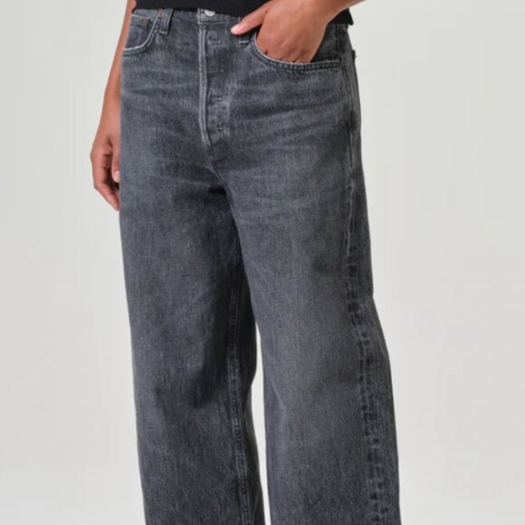 AGOLDE Jeans Low Slung Baggy in Ditch (Black) Size 28 NWT - Picture 7 of 11